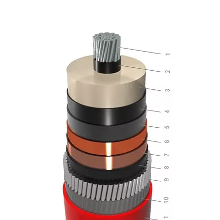 NA2XSR(AL)Y-1 inti AL XLPE PVC dengan pelindung AWA